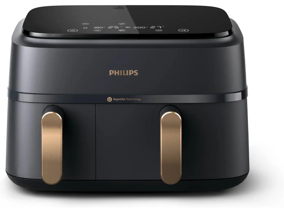 Fritadeira sem Óleo PHILIPS NA352/00 Dua Serie 3000 (9 L - Cinzento-carvão/Cobre)